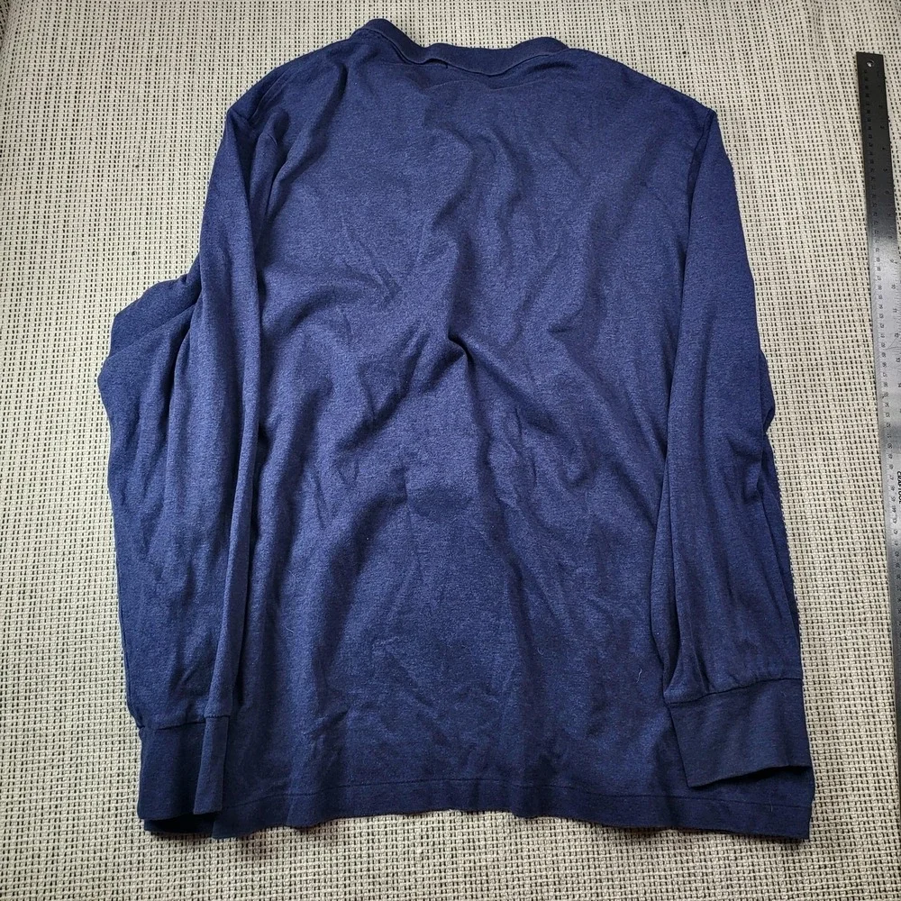 Polo Ralph‎ Lauren Polo Shirt Mens 2XL Blue Solid Classic Fit Long Sleeve Casual